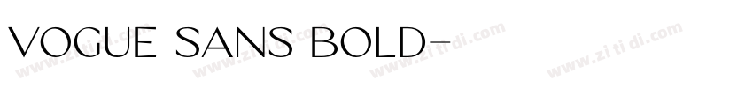 Vogue Sans Bold字体转换